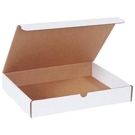 Box Packaging Corrugated Literature Mailers, 13L x 10W x 2H, White, PK50 M13102